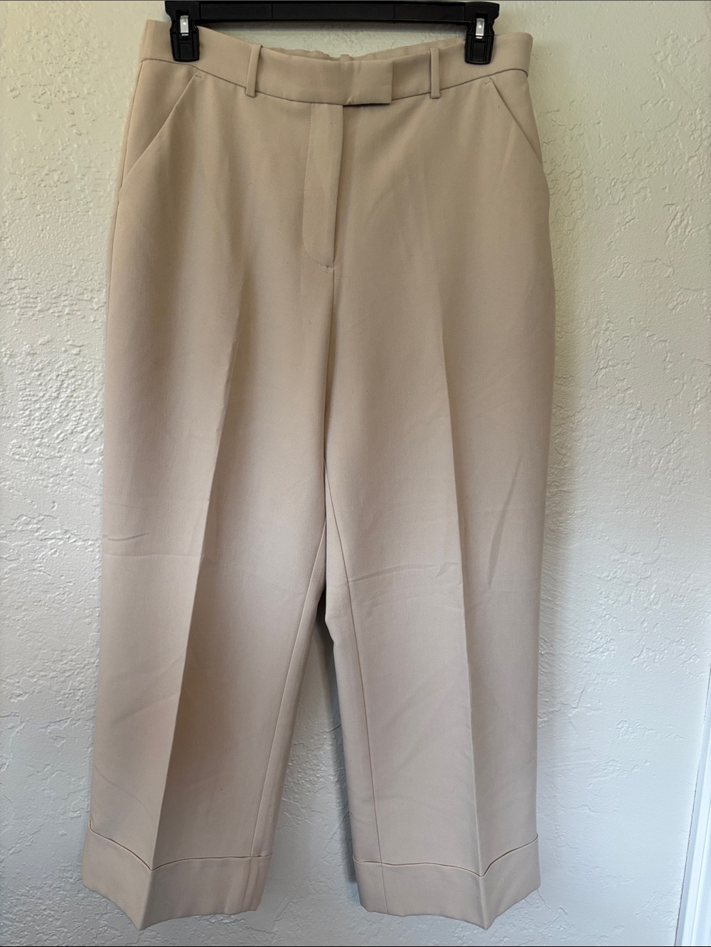 Abercrombie & Fitch Curve Love Wide-Leg  Cuffed Elastic Back Pants 14S